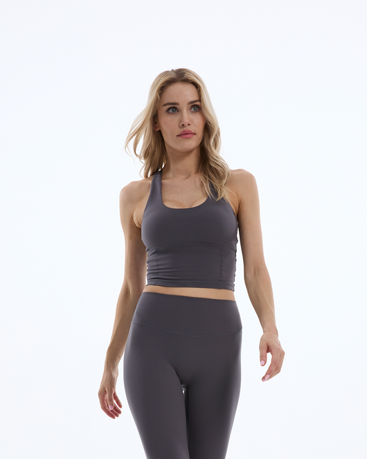 Classic Racer Back Tank - Grey