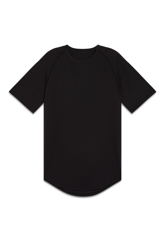 Men's Performance T-Shirt Round Hem - Jet Black