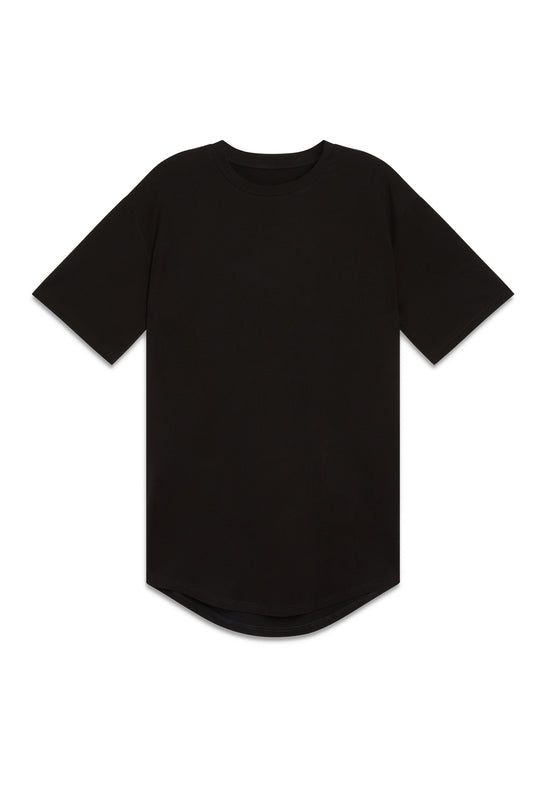 Men's Round Hem Athletic T-Shirt - Black